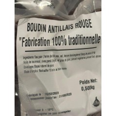 BOUDIN ROUGE ANTILLAIS  500g (Fabrication Artisanale)